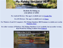 Tablet Screenshot of flyfishingsimulator.com